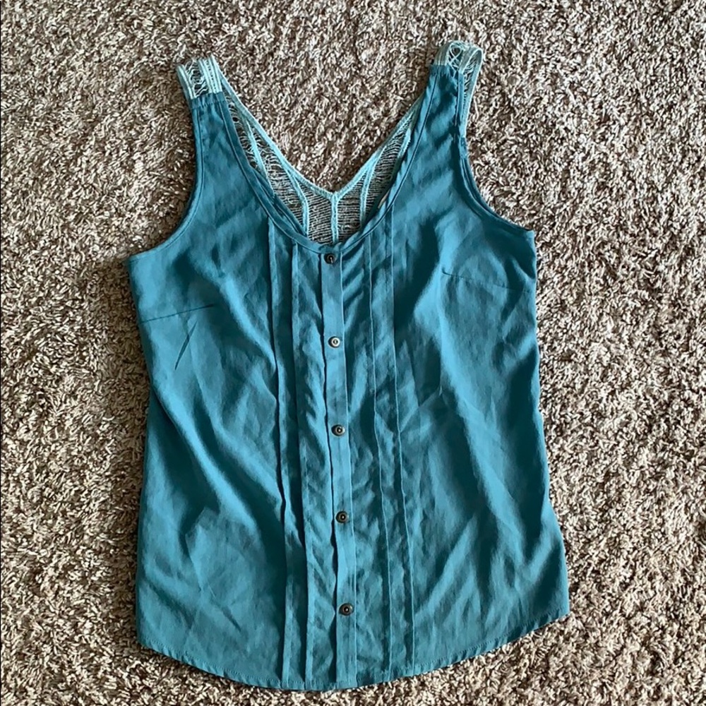 Button down tank top with beautiful back